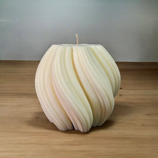 Large Wavy Candle